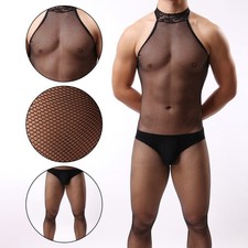 Body sexy da uomo Fishnet
