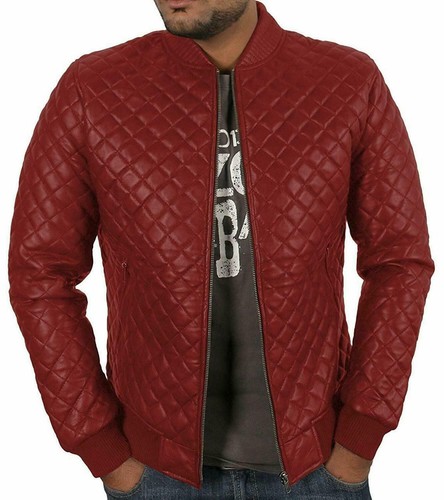 Giacca bomber pelle quilted - bomber, in