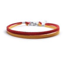 Bracciale AS Roma Lecce Benevento calcio Giallo e Rosso Acciaio inox Uomo Donna