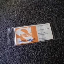 ATTACCHI SCI SALOMON ALLAIS TOUTES NEIGES COMBI VINTAGE LIBRETTO ISTRUZIONI 