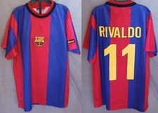 MAGLIA BARCELLONA FCB RIVALDO # 11 1^ HOME 1998/1999 TG. 10 ANNI BARCA FCB