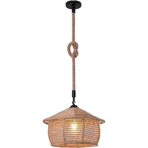 Lampadario sospeso con corda