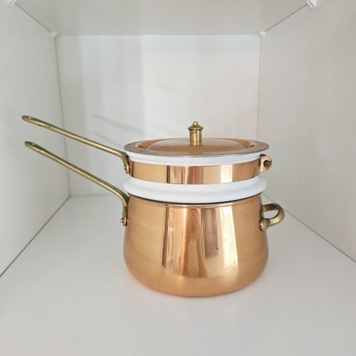 Vintage copper double boiler - vintage,
