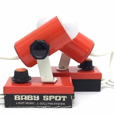 ‘70s LIGHT-MUSIC J. COLLINS SYSTEM BABY SPOT LAMPADE DISCO LAMP VINTAGE FARETTO