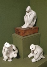 1979 Vacre VERROCCHIO = I PENSATORI= Porcellana bianca = Opera originale Firmata