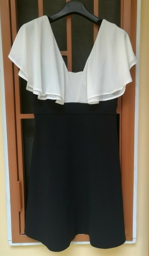 Abito donna bianco nero - abito,