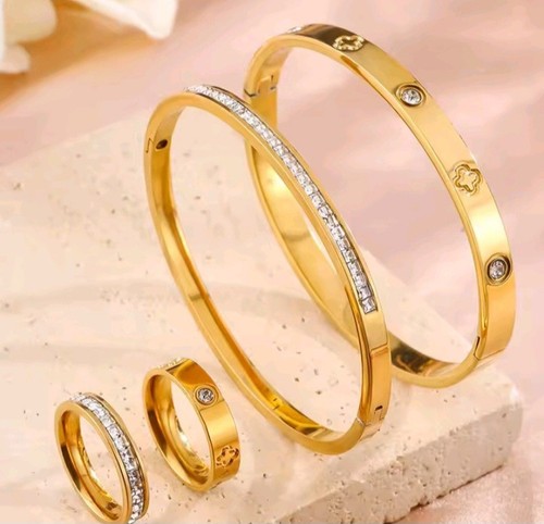 Set bracciale anello acciaio - bracciale,