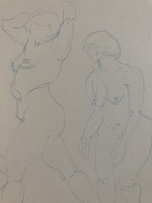 Disegno Carta Donna Nuda Nudo