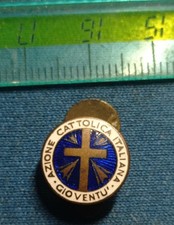 VECCHIA SPILLA PINS VINTAGE DISTINTIVO GIOVENTU AZIONE CATTOLICA ITALIANA - SAF