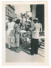 1937 SIRACUSA - COSTUME - Venditore ambulante con carretto - Foto 7x9 cm