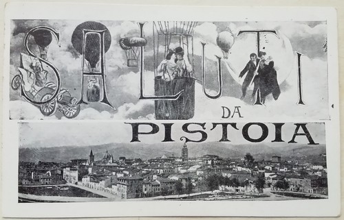 Cartolina pistoia mongolfiera - cartolina,