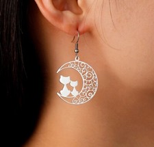 Orecchini donna gatto Luna