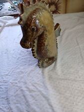 Vintage Pesce Cavalluccio Marino In Ceramica Sopramobile