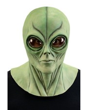 CARNEVALE HALLOWEEN MASCHERA IN LATTICE ALIENO VERDE HIGH QUALITY ALIEN 01980