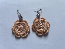 Orecchini Pendenti Rosa Fatti