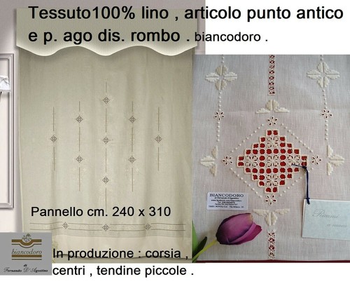 Tenda puro lino ricamo mano - ricamo,