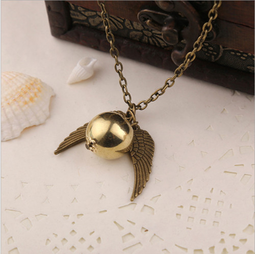 Collana pallino oro con ali - collana,