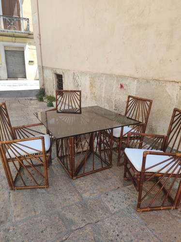 Tavolo base bambù piano - tavolo,