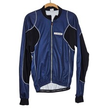Giacca Ciclismo Bergamo Blu Full Zip Made in Italy Unisex Taglia Media