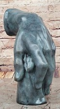Medio Secolo Maschio Uomo Mano Originale Bronzo Scultura Milo Arredamento Regalo