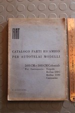 Fiat Catalogo Ricambio 508 CM Coloniale Torpedo Berlina 508C 1100 Camioncino 