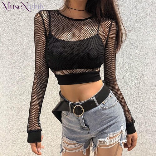 Camisa malla trasparente - camisa, de