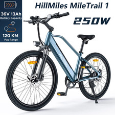 HillMiles MileTrail 1 Bicicletta Elettrica 250W 36V13Ah 26" E-City bike 25KM/H 7-Speed