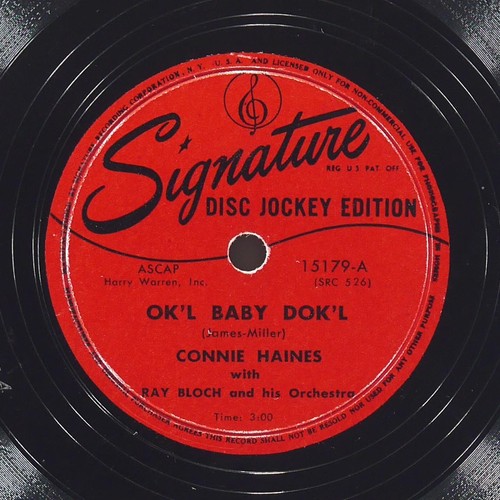 Connie haines ray bloch l - ray, ok’l