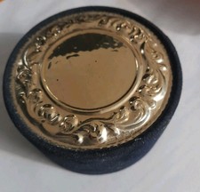 Cofanetto portagioie in velluto con applicazione in Argento. Vintage 