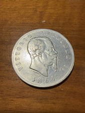 5 LIRE 1864 NAPOLI RARA