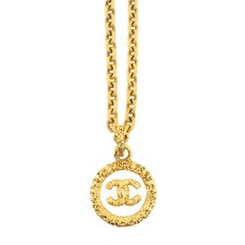 Collana lunga CHANEL Coco Logos Lente di ingrandimento oro 95A accessorio...