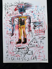 basquiat disegno e quadro su