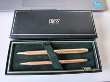 Cross Townsend Ballpoint Pen - Engraved & 14 k gold plated classic  Pen  USA