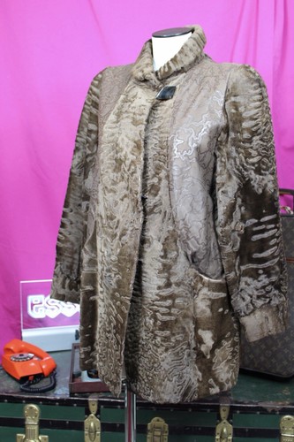Pelliccia astrakan marrone - pelliccia,