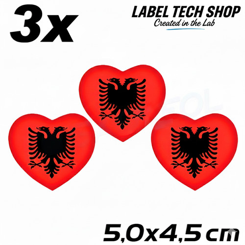 Adesivi cuore albania - cuore,
