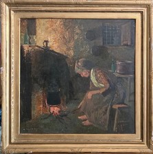 ALFONSO GRASSI - DONNA IN INTERNO - Opera Antologica anni 50-60