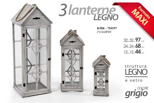 Set lanterne portacandela - 3,