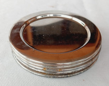 SET SOTTOBICCHIERI N°5 pz.ROTONDI METALLO  (s8)