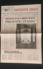 GIORNALE CONTINUITA' IDEALE COMBATTENTI REPUBBLICA SOCIALE RODOLFO GRAZIANI 1967