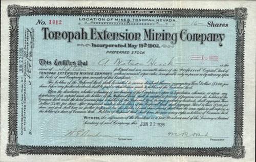 1926 tonopah estensione - 1926,