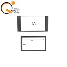 Mascherina Autoradio Fit FORD TRANSIT 07-13 adattatore misura 2DIN Nero