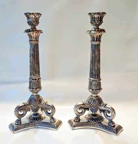 Coppia antichi candelabri - antichi,