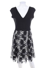 Abito da cocktail Almatrichi vestito da sera pizzo M nero grigio