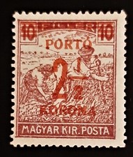 Francobolli Ungheria Magyar Porto 2 1/2 K 1922