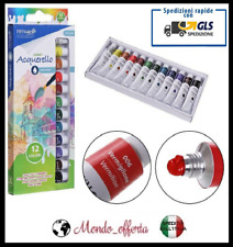 SET 12 ACQUERELLI PROFESSIONALI COLORI 12ml PER PITTORE ARTISTA SCUOLA DIPINTI