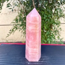 293G Naturale Bellissimo Quarzo Rosa Rosa Obelisco Cristallo Punta Torre