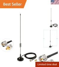Portable Vehicle Radio Antenna with Strong Magnetic Base - VHF/UHF 136-520MHz