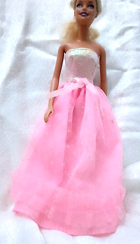 B159 barbie 80s abito lungo - -,