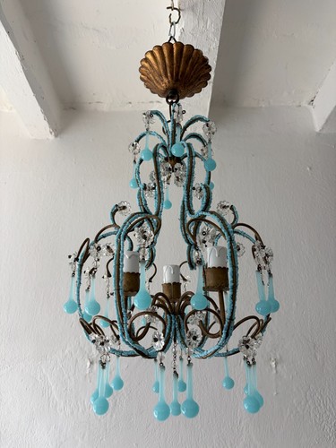 C1920 lampadario italiano blu - italiano,