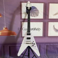 Relic White FUK IT James Hetfield Chitarra elettrica Solid Flying V Kill Em All OGV
